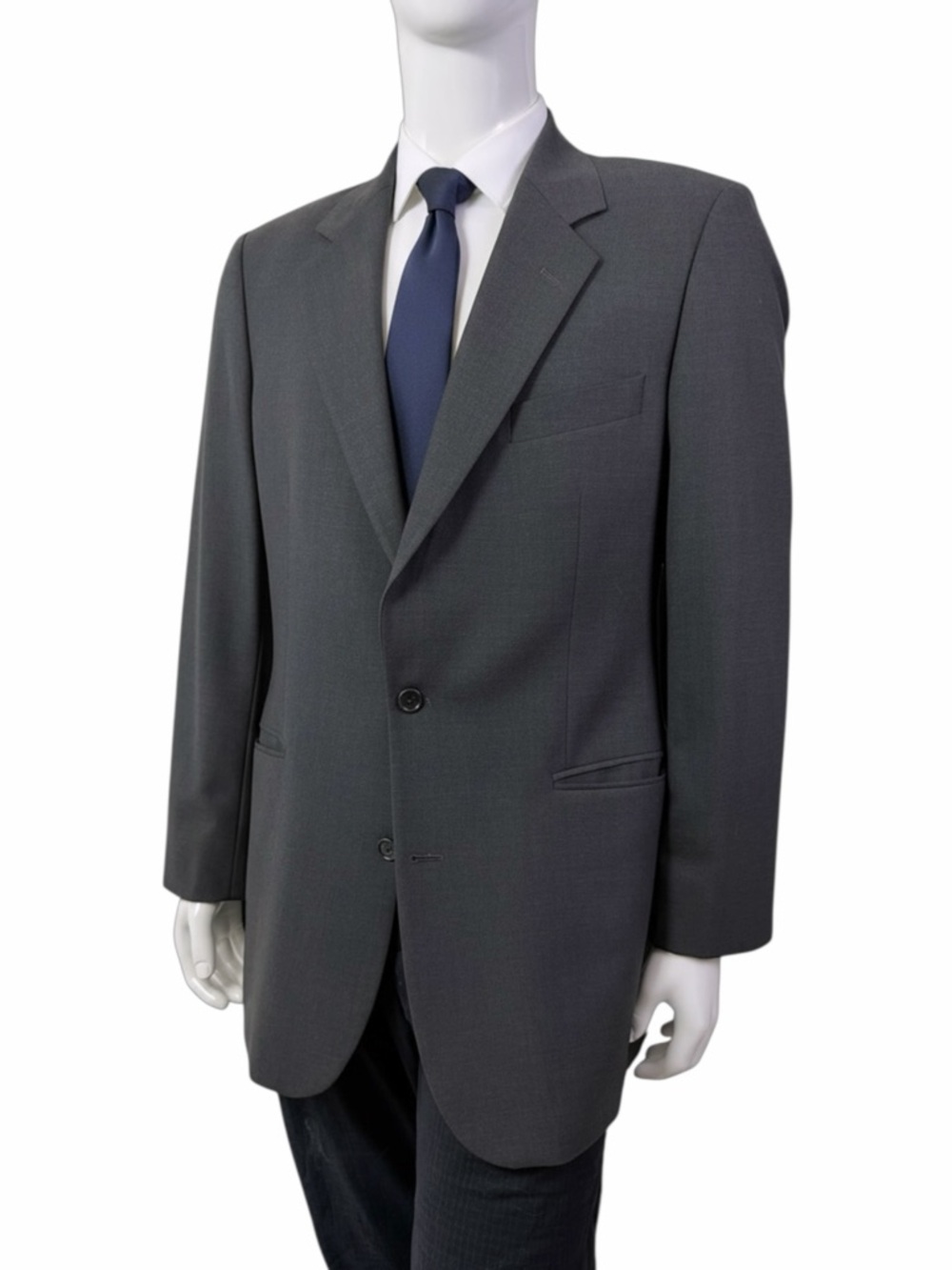 Brooks Brothers Brooksease Mens 42L Charcoal Grey Wool Stretch Blazer Jacket